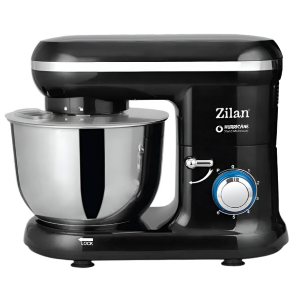 Mixer Bol Hurricane Zilan - 1000W, Bol Inox 4.5L, 6 Trepte + Impuls, Multi-Mixer - ZLN3185