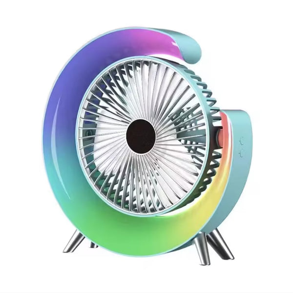 Mini Aer Condiționat Luxis - USB-C, Răcire Birou, 5 Moduri LED, Ajustabil 180°, Portabil - Aer-LUX180
