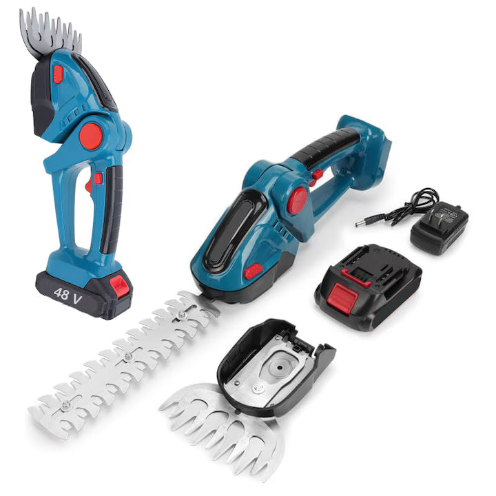 Trimmer Gard Viu Si Gazon Luxis - Fara Fir, 2 Acumulatori 48V, 2 In 1, Albastru - TrimLux-48