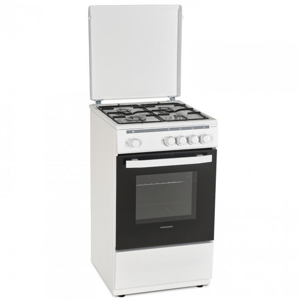 Aragaz Gaz Heinner - 4 Arzătoare, Dispozitiv Siguranță, Capac Metalic, 50x50 cm - HFSC-V50WH