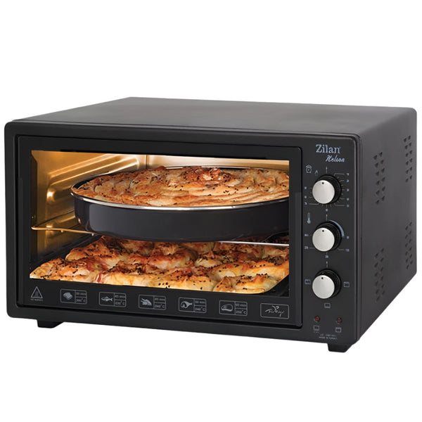 Cuptor Electric ZILAN - 45L, 1500W - Temporizator 90 MIN, Funcție Oprire, Termostat + Accesorii - ZLN3130