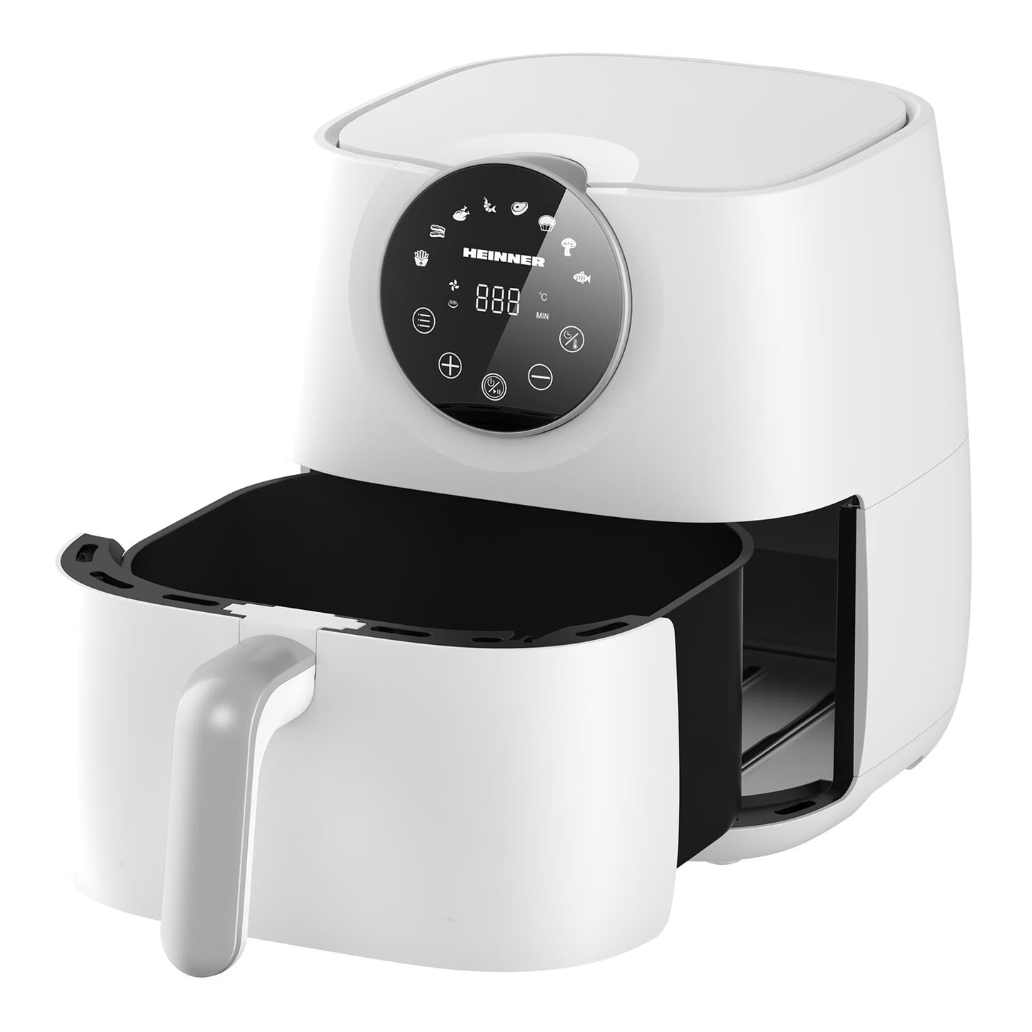 Friteuza Aer Cald Heinner - 1700W, 5.7L, 80-200 °C, 8 Porgrame, Display Digital Touch, Airfryer - HAF-B6WH1700