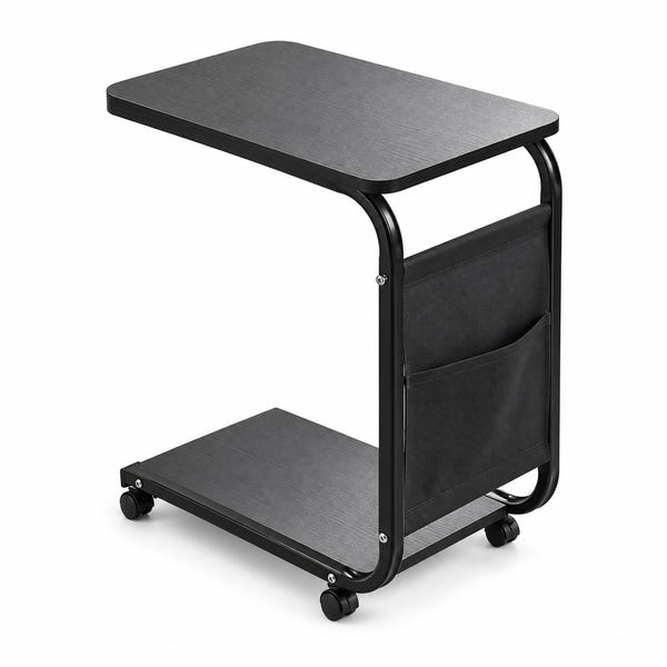 Măsuță Cafea/Laptop Portabilă Roți Luxis Negru 40*30*60cm 1.85kg, Compactă, Rezistentă - MCafea-114