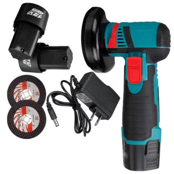 Mini Flex Portabil - 12V, 2 Acumulatori, 2 Discuri 76MM, Polizor Unghiular Wireless – Trusă Completă