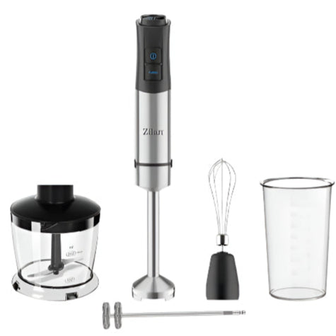 Mixer Vertical 5 în 1 Zilan - 1200W, 12 Viteze, Turbo, Afișaj Digital, Inox - ZLN3939