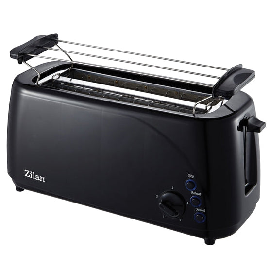Prăjitor Pâine Zilan - 1400W, 4 Felii, 5 Trepte Rumenire, Funcții Multiple - ZLN2713