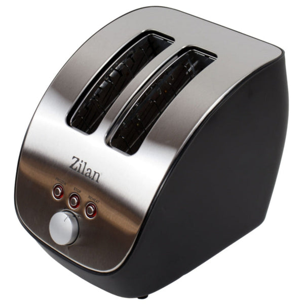 Prăjitor Pâine Zilan - 1000W, Inox, 2 Felii, 6 Nivele, Funcție Decongelare, Reîncălzire - ZLN2690