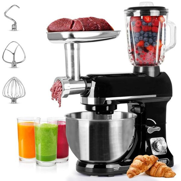 Robot de Bucătărie 7 în 1 - 1400W, 5.5L, Blender, Mixer, Mașină Tocat, Amestecare, Pasare - ZLN1772