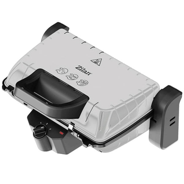 Sandwich Maker & Grill Zilan - 1600W, Termostat Reglabil, Plăci Antiaderente, Inox - ZLN4021