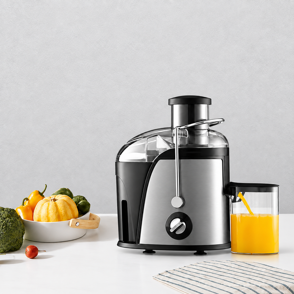 Storcător de Fructe și Legume LUXiS - 1000 W, 0,5 L, Alimentare 65 mm, 3 viteze și Pulse - 2902