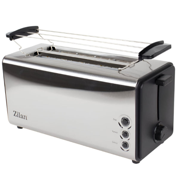 Prăjitor De Pâine Zilan - 1300W, Inox, 4 Felii, Funcție Dezghețare, Oprire Automată, ZLN 2720