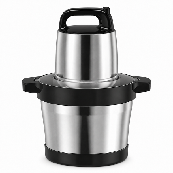 Tocător Electric - 6L, 1500W, Inox, 4 Lame, Oțel Inoxidabil, 2 Viteze, Toacă Rapid: Carne, Legume, Fructe, Semințe, Nuci