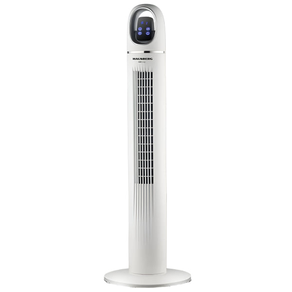 Ventilator Turn Hausberg - 55W, Control Digital, LED, Telecomandă, Înălțime 114cm, Timer 24h, Oscilație - HB-5958AB