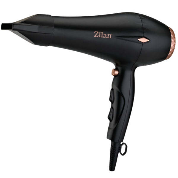 Uscător de Păr Zilan - 2200W, 3 Viteze, 3 Trepte Temperatură, Concentrator, Difuzor, ZLN 1239