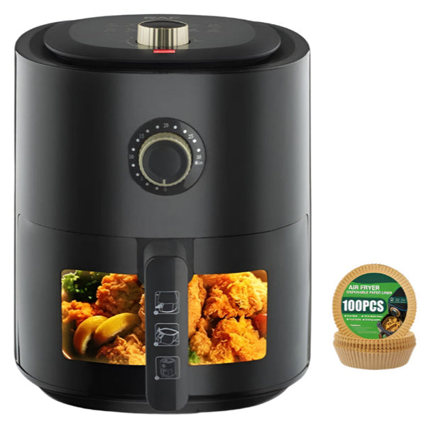 AirFryer 5332B - Friteuză cu aer cald fără ulei, 6L, 2400W, Digital, 8 Programe