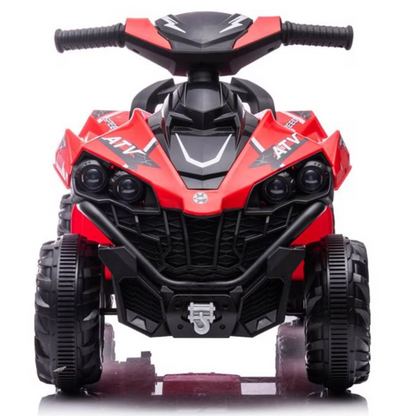 ATV Electric Copii cu Muzica si Lumini - 3 km/h, 72x43x50 cm, Unisex, Varsta 3-5 ani, Negru/Rosu – Distractie si Aventura in Siguranta