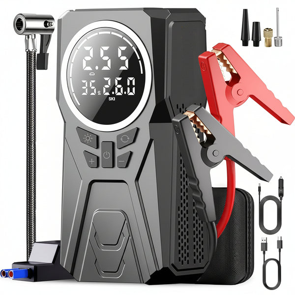 Compresor Auto Portabil Luxis 4 în 1 4000A – Jump Starter, Inflator, Power Bank, LED - CompLuxis-224