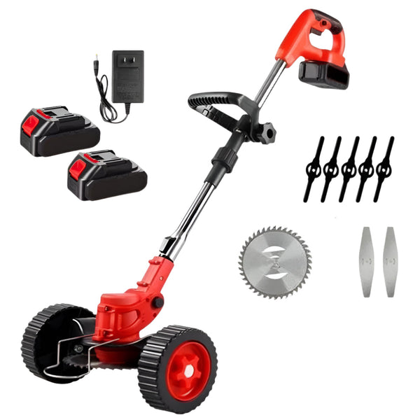 Motocoasă Electrică Roți - 1500W, 20000 RPM, 2x Acumulatori 48V, 5000 mAh, Accesorii Complete