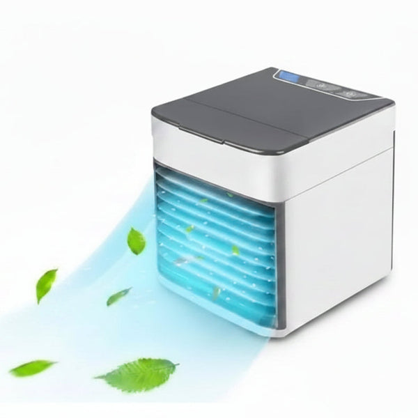 Mini Aer Condiționat Portabil Luxis - USB, 3 În 1, LED 7 Culori, Răcire, Umidificare - MiniAerLux-500