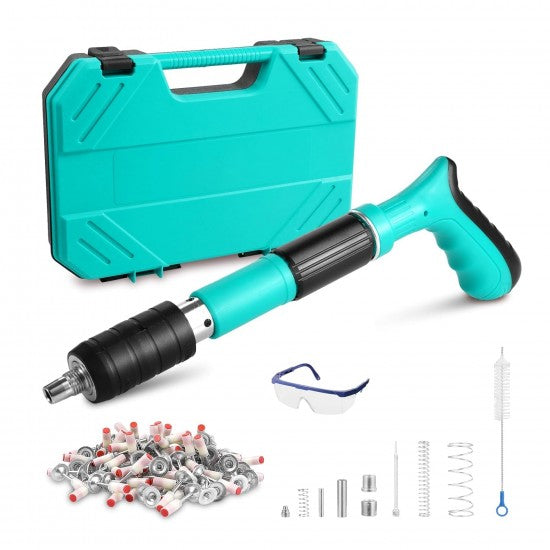 Pistol Fixare Cuie Luxis - Manual, Beton, Lemn, Perete, Kit Accesorii, Ochelari Protecție - PistCuie-Lux50