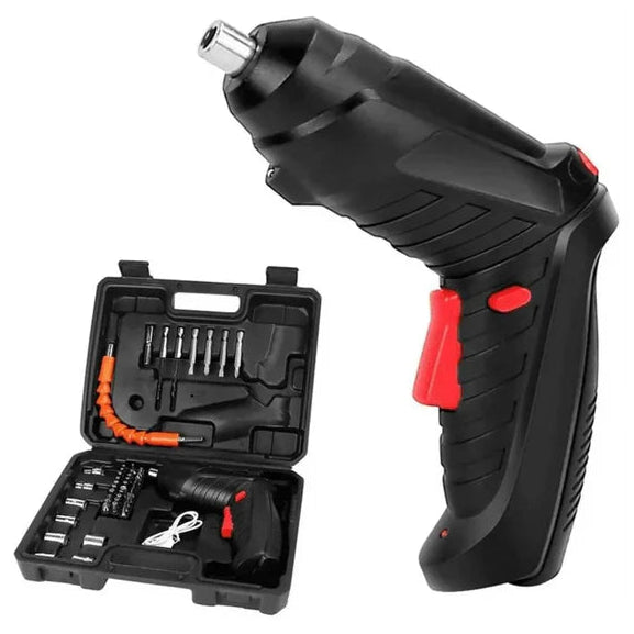 Șurubelniță Electrică fără Fir Luxis – Baterie Li-Ion 1800 mAh, Mâner Reglabil 90°/180°, LED, Set Complet Accesorii – Precizie și Putere în Orice Proiect