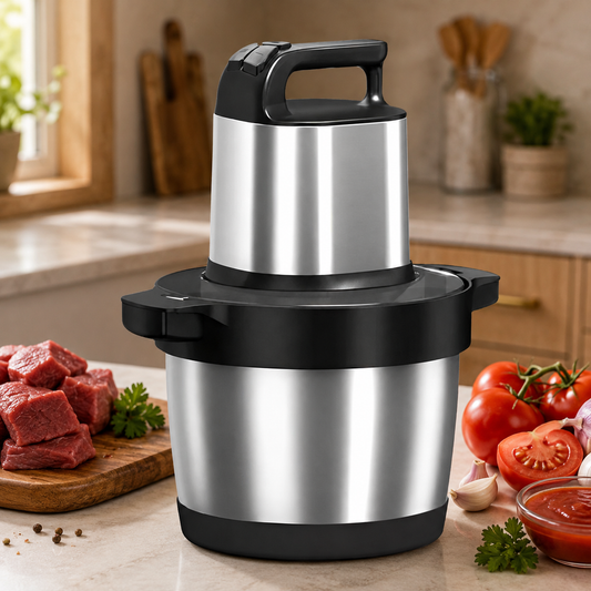 Tocator Electric Universal - 6L Inox, 2000W, 4 Lame, Toaca Rapid: Carne, Legume, Fructe, Seminte, Nuci
