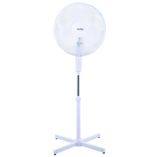 Ventilator Picior FLORIA – 40W, 3 Viteze, Motor Silențios, Înălțime Reglabilă, Diametru 40cm, Oscilație 90° - ZLN1180