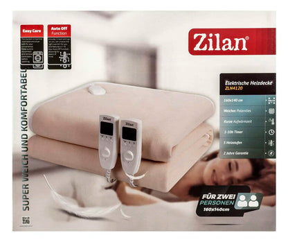 Pătură Electrică Dublă Zilan 160 x 140 cm, 120 W, 5 Trepte, Crem, imagine 2