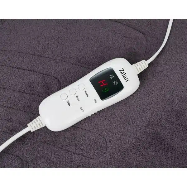 Pătură Electrică Dublă Zilan 180 x 160 cm, 120 W, 9 Trepte, Gri, imagine 4