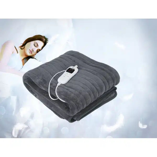 Pătură Electrică Dublă Zilan 180 x 160 cm, 120 W, 9 Trepte, Gri, imagine 6
