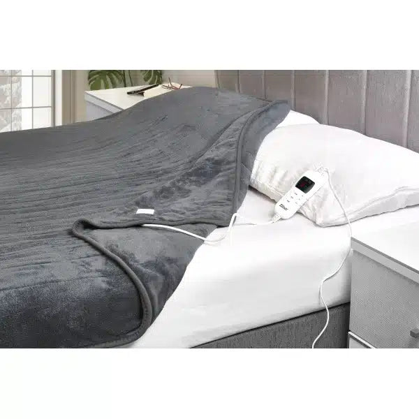 Pătură Electrică Dublă Zilan 180 x 160 cm, 120 W, 9 Trepte, Gri, imagine 8