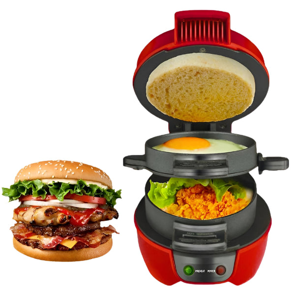 Aparat Electric Dublu de făcut Burgeri - Rapid, Sandwich Maker 600W