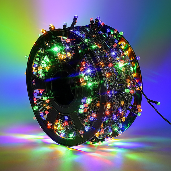 Instalație LED Multicoloră Pentru Interior Și Exterior – 30m, 150 LED-uri