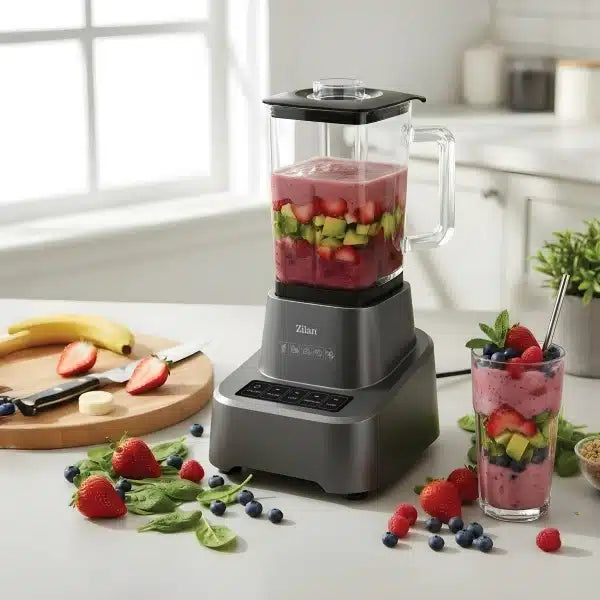 Blender Zilan 2 în 1 cu Râșniță, Bol Sticlă 1,6 L, 1200 W - ZLN4310 – detaliu al produsului