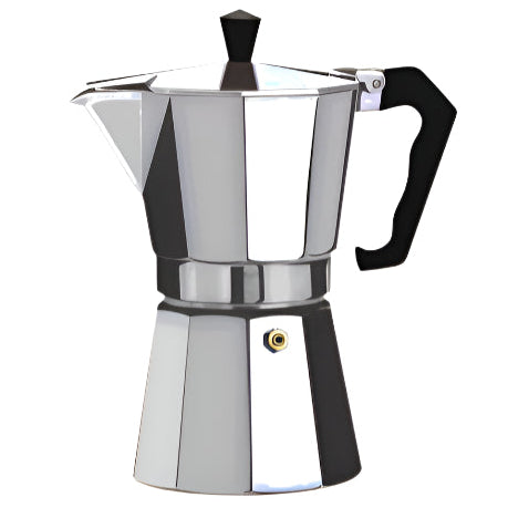 Cafetieră Espresso Floria – 3 / 6 cești, Aluminiu, Compatibilă Aragaz Gaz, Argintiu -  ZLN2485 / ZLN2492