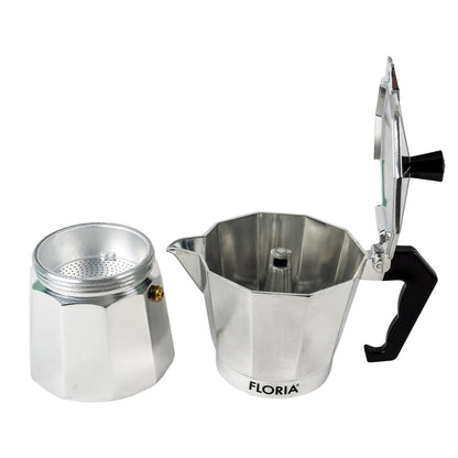 Cafetieră espresso Floria ZLN2492 de 150-300 ml, cu rezervor și filtru detașate