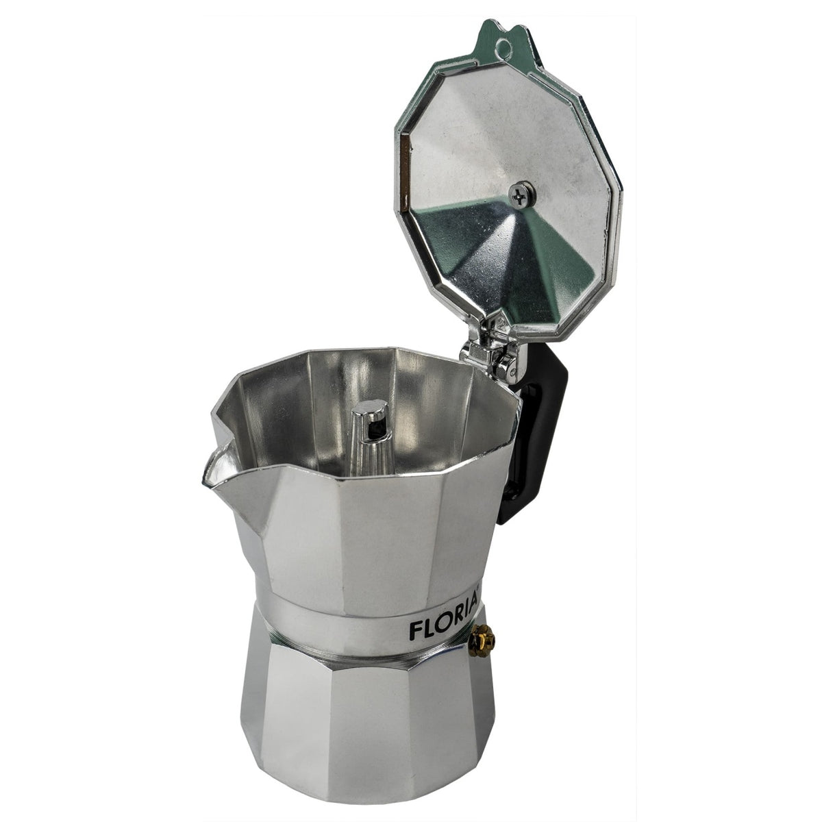 Cafetieră moka Floria ZLN2485 de 150 ml - 300 ml, cu rezervorul și filtrul detașate