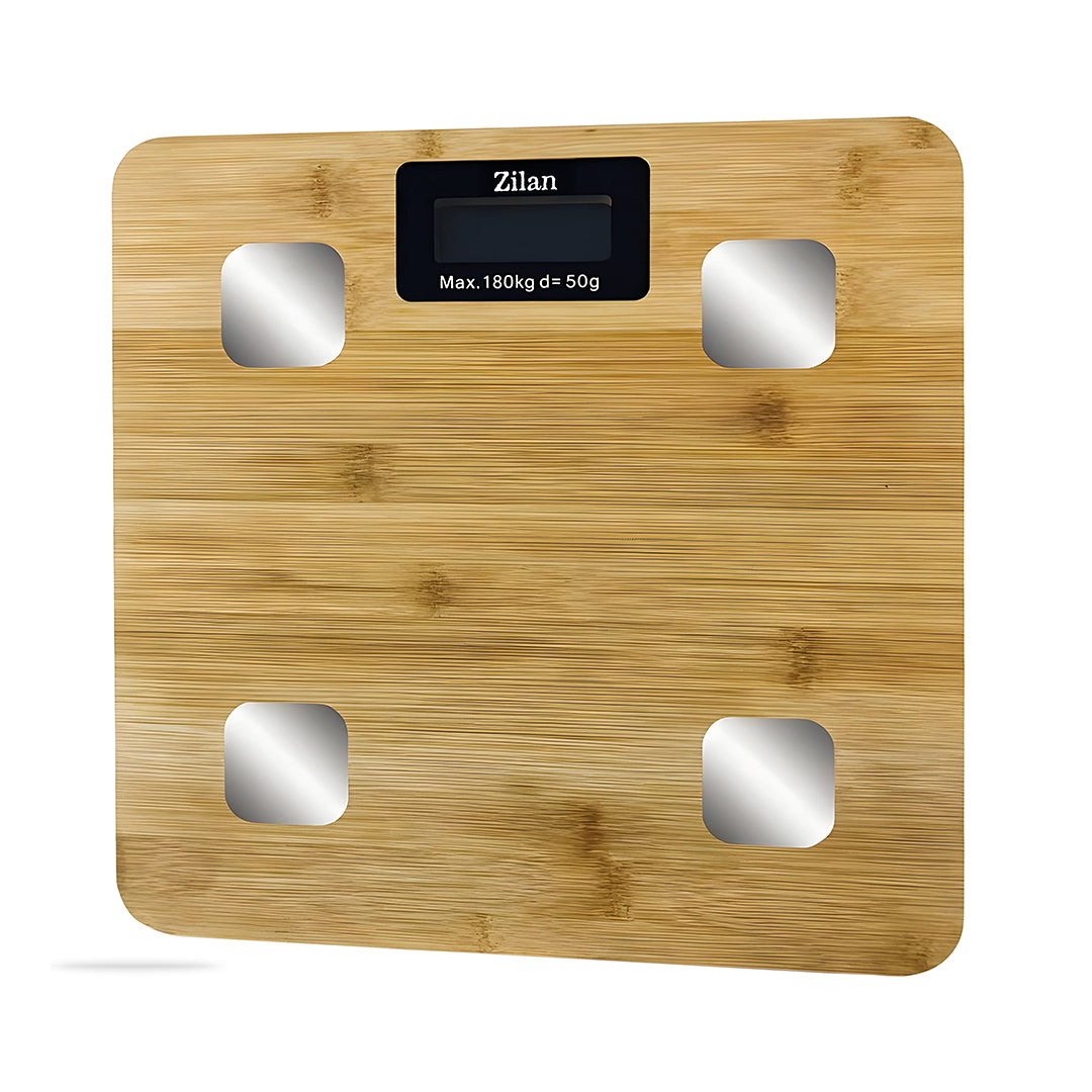 Cântar de Baie Zilan din Bambus, Bluetooth, 180 kg - ZLN9008 – vedere generală a produsului