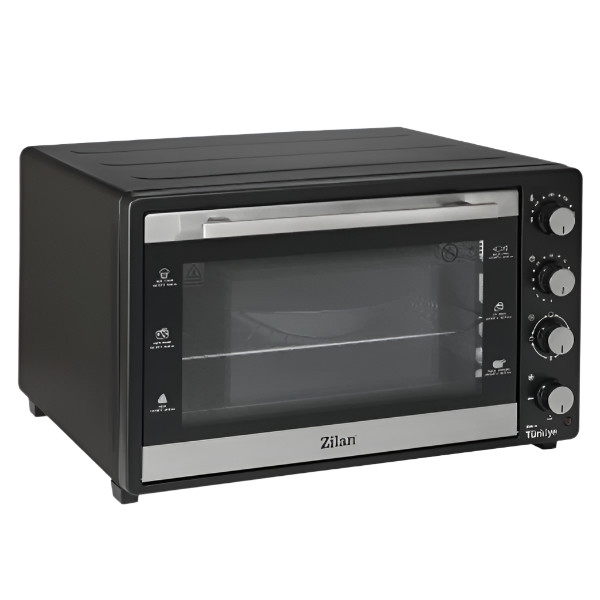 Cuptor Electric Zilan - 2500W, 80L, Geam Dublu, Convecție cu Ventilator, Timer 90min, Termostat Reglabil - ZLN3480