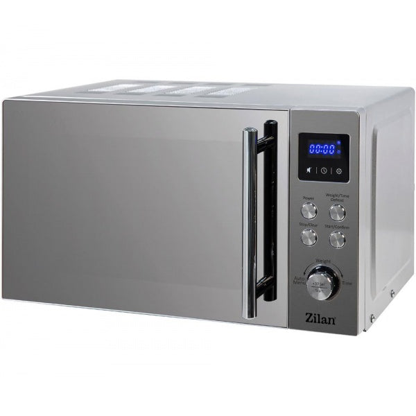 Cuptor cu Microunde Digital Zilan - 700W, 20L, Funcție Dezghețare, Inox, Digital - ZLN1238