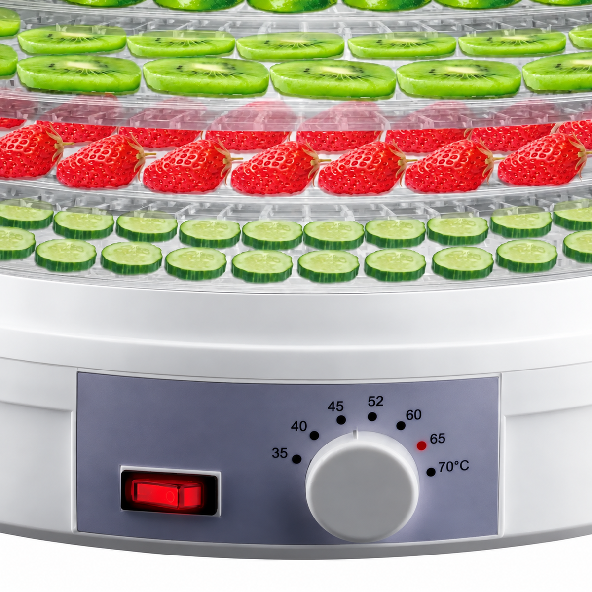 Deshidrator de Fructe și Legume LUXiS 9801, reglajul temperaturii