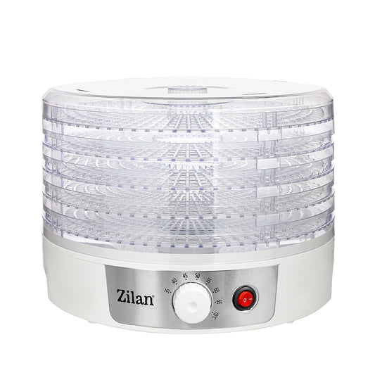 Deshidrator de alimente Zilan ZLN2037, 250 W, cu 5 tăvi transparente și termostat reglabil