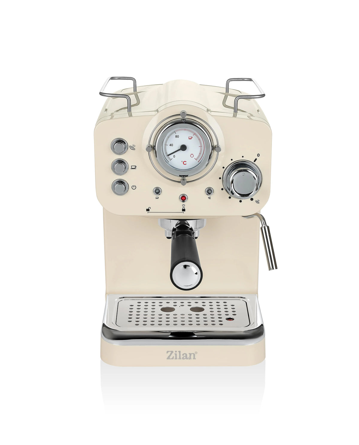 Espressor Manual Zilan Retro, 15 Bar, 1,25 L, Crem - ZLN2992 – perspectivă suplimentară