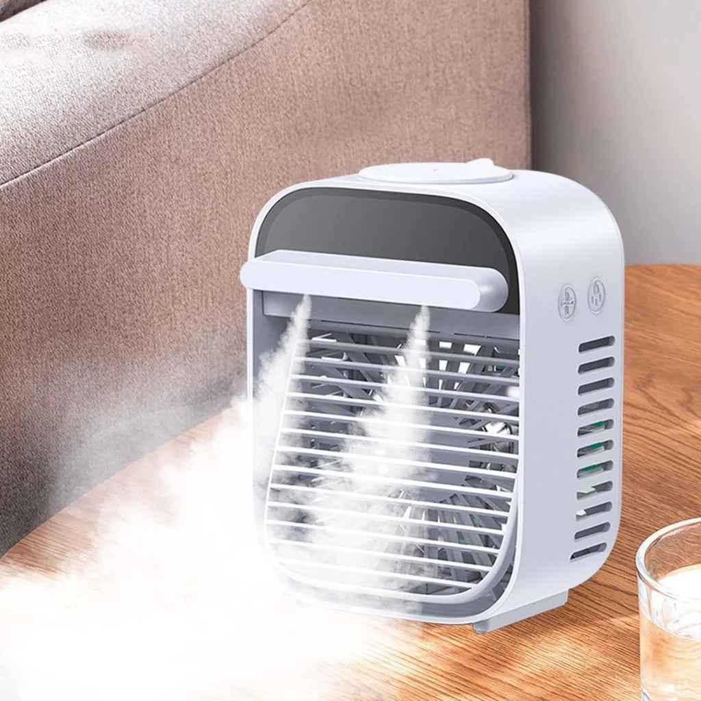 Mini Aer Conditionat Portabil Luxis - USB, 3 In 1, LED 7 Culori, Racire, Umidificare - MiniAerLux-500