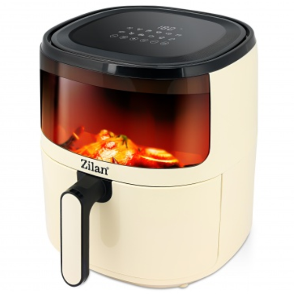 Friteuza Aer Cald Zilan - 5L, 1500W, 12 Programe, LED, Touch, Fereastră, 80–200°C - ZLN9984, ZLN9983