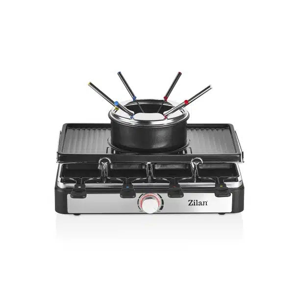 Grătar Electric Zilan 3 în 1, Raclette pentru 8 Persoane - ZLN8856 – fotografie 2 cu detalii ale produsului