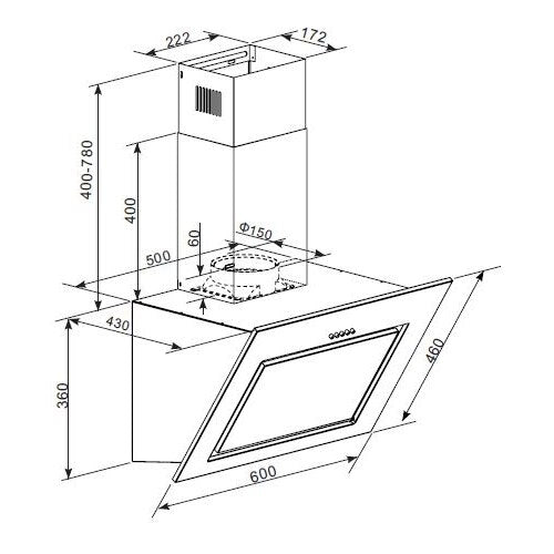 caracteristici hota dimensiuni heinner