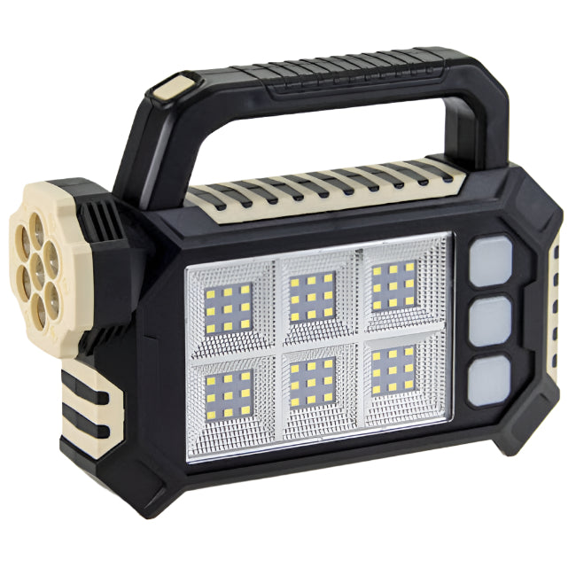 Lanterna Solara cu Acumulator 3 in 1 - Puternica, Proiector cu Incarcare USB