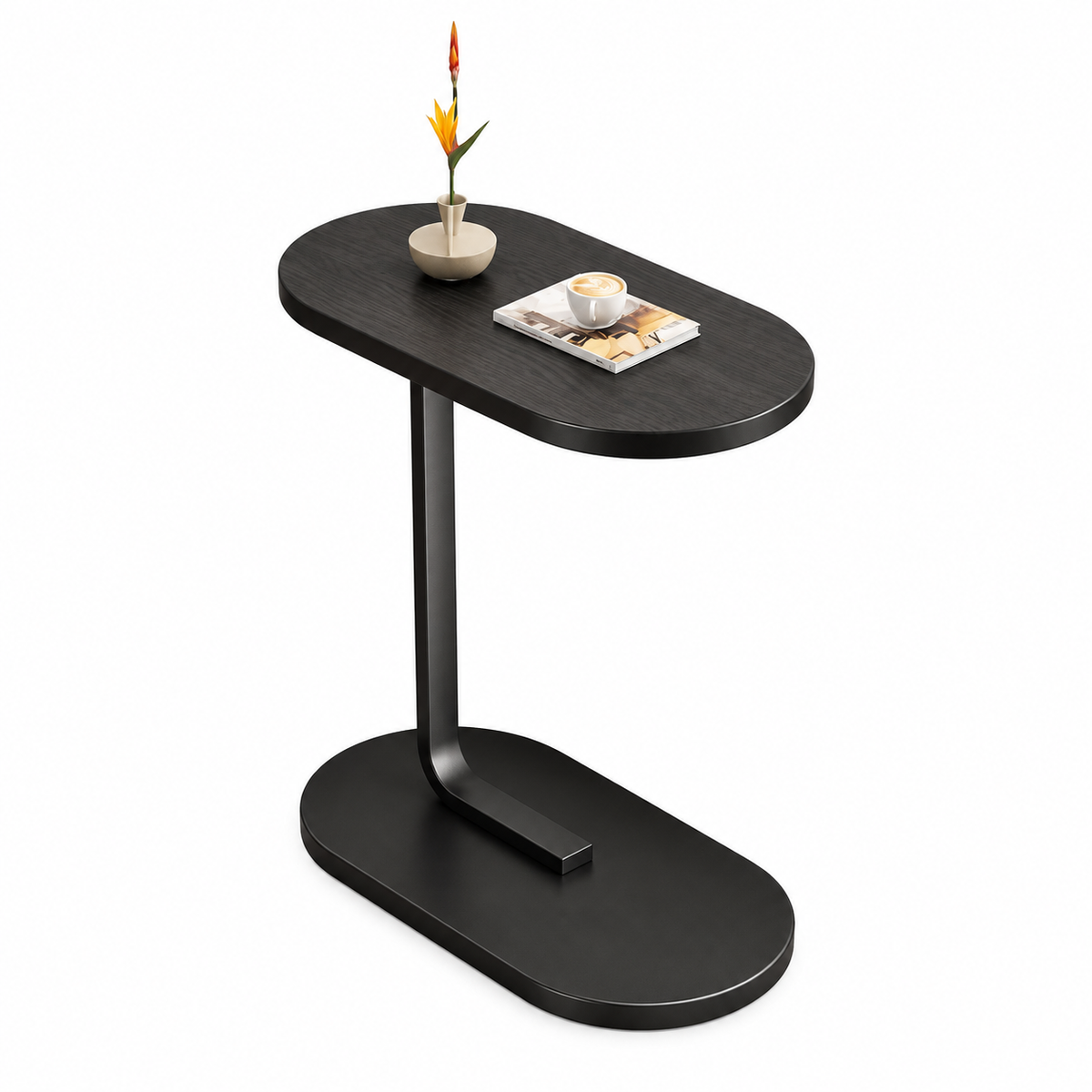 Măsă Cafea/Laptop Portabilă Luxis Negru 39x28x58cm 1.73kg, Compactă, Rezistentă - MCafea-111