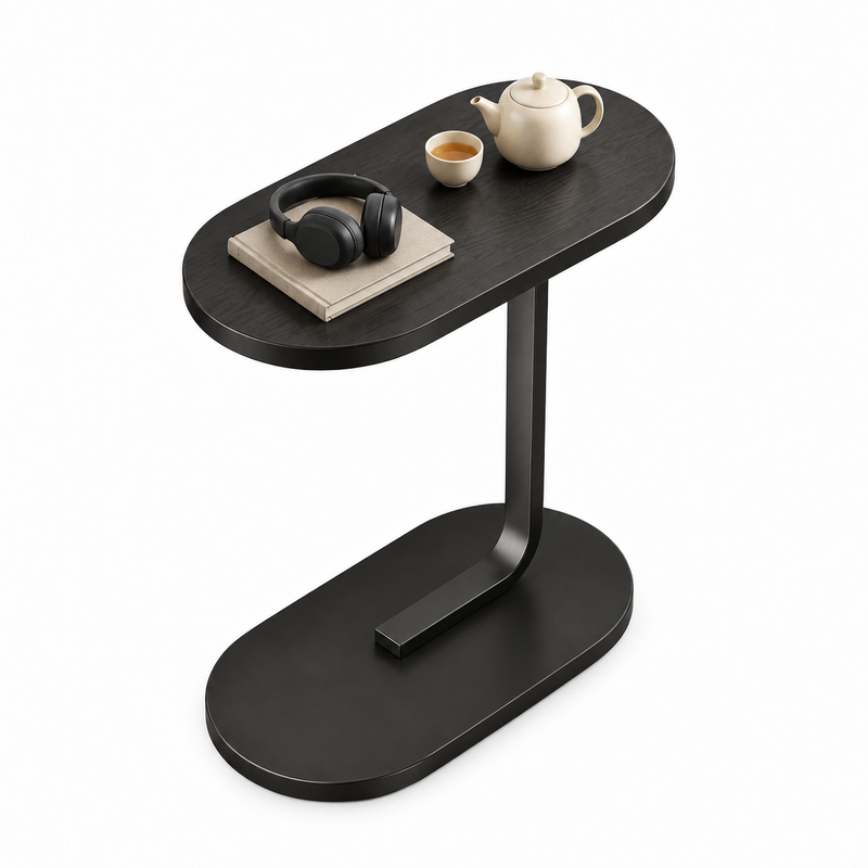 Măsă Cafea/Laptop Portabilă Luxis Negru 39x28x58cm 1.73kg, Compactă, Rezistentă - MCafea-111